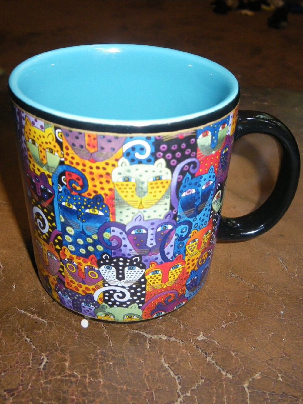 2004 Laura Burch Wine Things Unlimited Cat Collogue Coffee Tea Mug